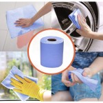 Handuk tangan tarik tengah biru, 1 x 6 gulungan